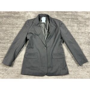 Vintage Worthington Blazer Womens 8 Gray Wool Blend Traveler‎ Plus